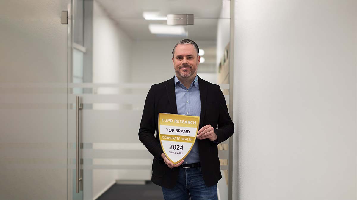 Philipp Stehling mit Top Brand Corporate Health Siegel 2024