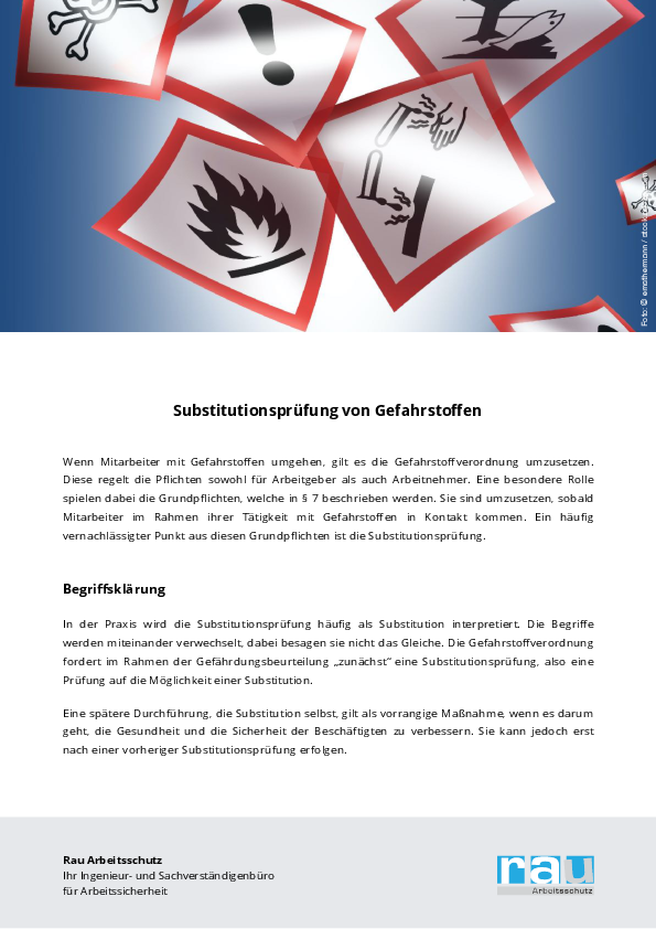Substitutionsprüfung von Gefahrstoffen GHS Gefahrstoffsymbole